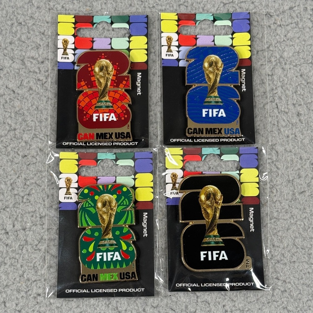 FIFA World Cup 2026 Magnet Set of 4 USA Canada Mexico Logo Official Licensed New